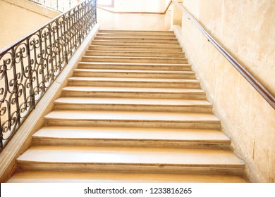 Marble staircase with stairs in luxury hall - Powered by Shutterstock