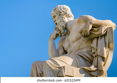 Marble statue of the Great ancient Greek philosopher Socrates