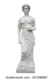 Marble Statue Isolated On White With Clipping Path