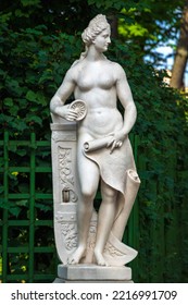 Marble Statue Of Navigation In Summer Garden, Saint Petersburg, Russia