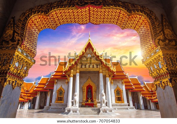 Marble Temple Bangkok Thailand Stock Photo 707054833 Shutterstock   Marble Temple Bangkok Thailand 600w 707054833 