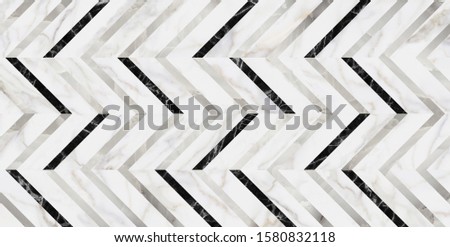 Marble texture with chevron zig zag stripes. Marble luxury seamless pattern decor