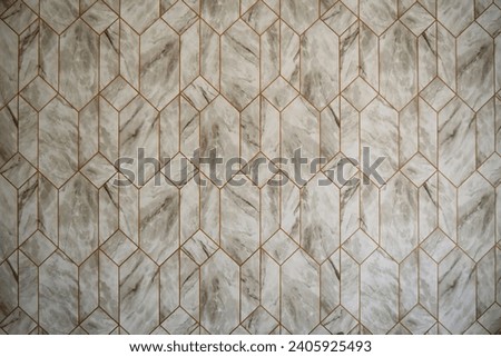 Marble walls, art deco wall pattern, symmetrical intersecting lines, luxurious and beautiful.
