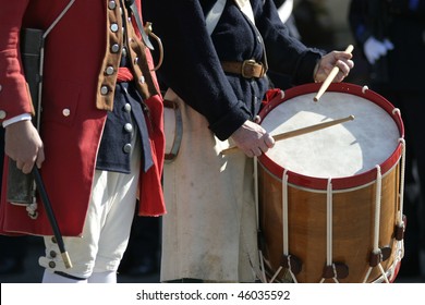 Marblehead General Glover's Minute Man Regiment Marches In A Parade.