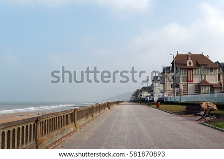 Marcel Proust Sea Wall in Cabourg Stock photo © 