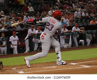 Marcell Ozuna  Left Fielder For The Saint Louis Cardinals At Chase Field In Phoenix,AZ,USA July 2,2018.