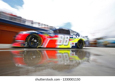 March 02, 2019 - Las Vegas, Nevada, USA: Alex Bowman (88) Heads Out To Practice For The Pennzoil 400 At Las Vegas Motor Speedway In Las Vegas, Nevada.