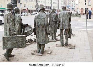 March 1, 2015 - Wroclaw, Poland: The Anonymous Pedestrians - Memorial To The Introduction Of Martial Law In Poland.