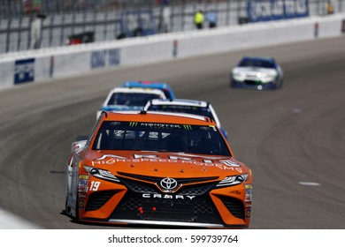 March 12, 2017 - Las Vegas, Nevada, USA: Daniel Suarez (19) Battles For Position During The Kobalt 400 At Las Vegas Motor Speedway In Las Vegas, Nevada.