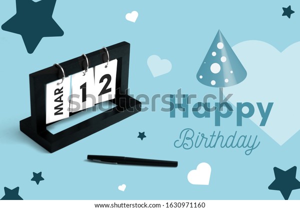 March 12th Calendar Anniversary Day 12 Stock Photo (Edit Now) 1630971160