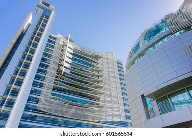 March 14, 2017, San Jose, California/USA - Close Up Of The Modern City Hall Building Of San José On A Sunny Day, Silicon Valley, California