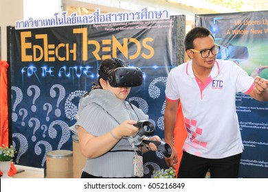 March 15, 2017 : Graduate Students And Professor Demonstration With Virtual Reality Technology In 