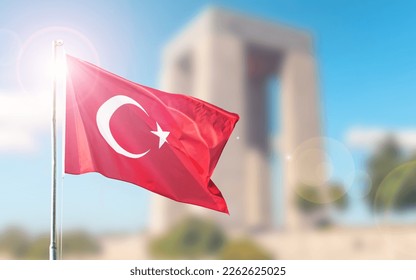 March 18, 1915 Anniversary of Canakkale Victory. 18 Mart Canakkale Zaferi. (Translation: Respect and commemorating.) - Shutterstock ID 2262625025