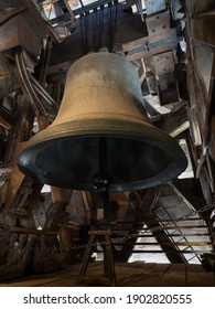 March 2019 Bronze bourdon bell Emmanuel Notre Dame cathedral church south tower before fire in Paris France Europe