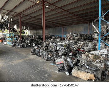 March 2021 - KUALA LUMPUR, Malaysia : View Of Vehicle Parts At A Scrapyard Near Klang Valley