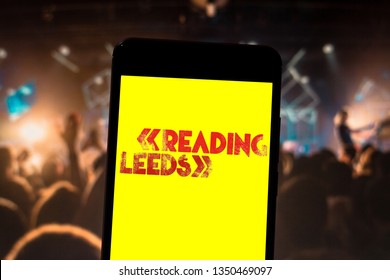 March 26, 2019, Brazil. Logo From Reading And Leeds On The Mobile Device. Reading And Leeds Are A Couple Of Music Festivals Held Annually In The Cities Of Reading And Leeds In England.