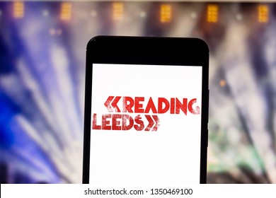 March 26, 2019, Brazil. Logo From Reading And Leeds On The Mobile Device. Reading And Leeds Are A Couple Of Music Festivals Held Annually In The Cities Of Reading And Leeds In England.