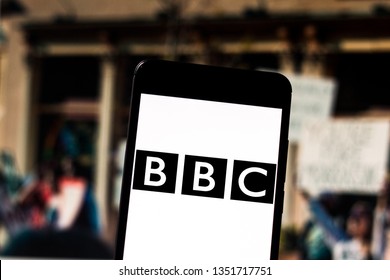 March 27, 2019, Brazil. BBC logo on mobile device. The British Broadcasting Corporation is a public radio and television corporation of the United Kingdom.