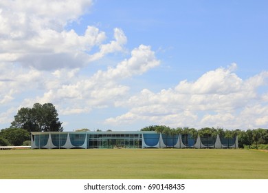 March 29, 2012. Brasilia, Brazil. The Alvorada Palace, Designed By Oscar Niemeyer, Is One Of The Most Important Buildings Of Brazilian Architectural Modernism. 