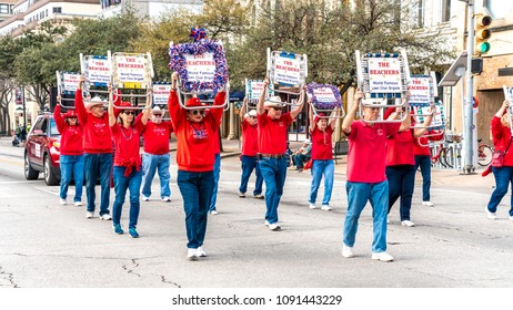 MARCH 3, 2018 - AUSTIN TEXAS - Locals Celebrate Texas Independence Day Parade On Congress Avenue At The Annual Parade To The Texas Capitol, Texas' Declaration Of Independence