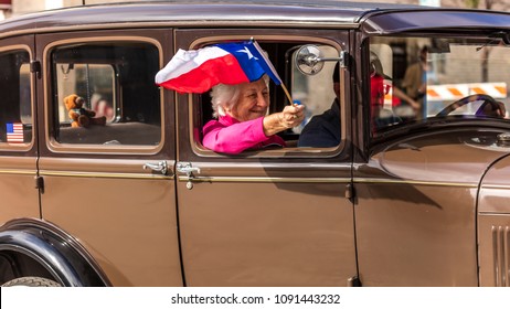 MARCH 3, 2018 - AUSTIN TEXAS - Texas Independence Day Parade Participants On Congress Avenue  At The Annual Parade To The Texas Capitol, Texas' Declaration Of Independence