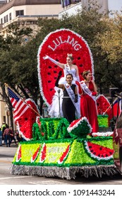 MARCH 3, 2018 - AUSTIN TEXAS - Texas Independence Day Parade Participants On Congress Avenue  At The Annual Parade To The Texas Capitol, Texas' Declaration Of Independence