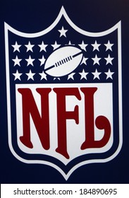 MARCH 5, 2014 - BERLIN: the logo of the brand "NFL National Football League".