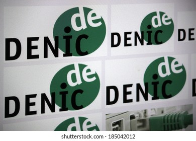 MARCH 5, 2014 - BERLIN: the logo of the brand "Denic".