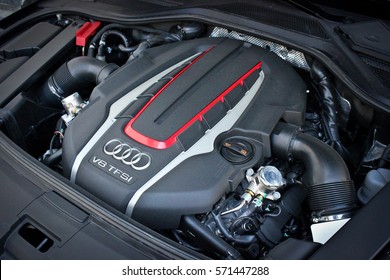 March 7, 2010; Kiev, Ukraine; Engine Audi S8 V8 TFSI