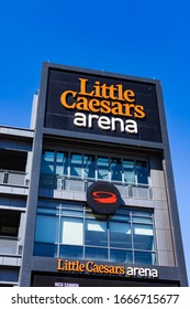 March 7, 2020. Little Caesars Arena. Little Caesars Arena is a Multi-purpose Arena in Midtown Detroit. Detroit, Michigan. USA.