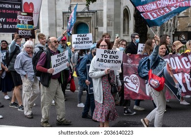 March for Life UK’ anti-abortion protest march organised by pro-life Christian groups  London  04-09-2021