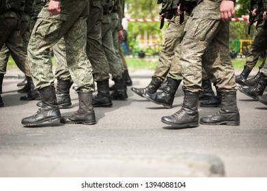 military marching boots