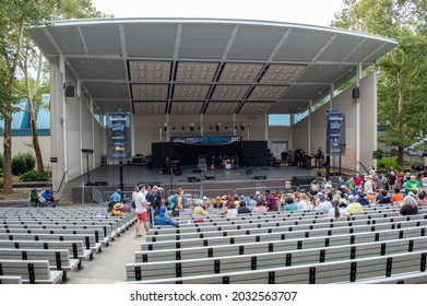 Marcus Garvey Park, Harlem, NY, USA - August 29, 2021: The Annual Charlie Parker Jazz Festival Presented By CityParks Summer Stage