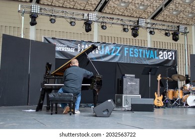 Marcus Garvey Park, Harlem, NY, USA - August 29, 2021: The Annual Charlie Parker Jazz Festival Presented By CityParks Summer Stage