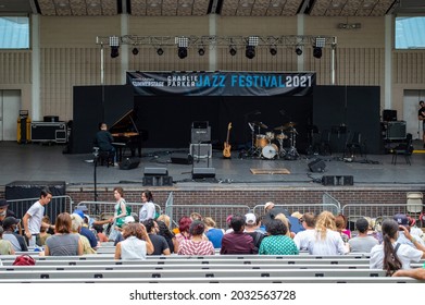 Marcus Garvey Park, Harlem, NY, USA - August 29, 2021: The Annual Charlie Parker Jazz Festival Presented By CityParks Summer Stage