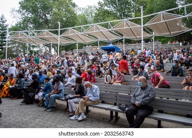 Marcus Garvey Park, Harlem, NY, USA - August 29, 2021: The Annual Charlie Parker Jazz Festival Presented By CityParks Summer Stage