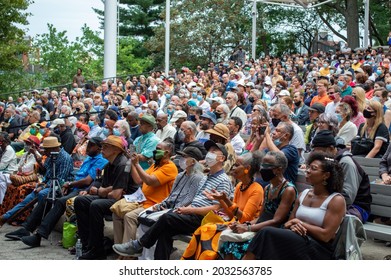 Marcus Garvey Park, Harlem, NY, USA - August 29, 2021: The Annual Charlie Parker Jazz Festival Presented By CityParks Summer Stage