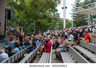 Marcus Garvey Park, Harlem, NY, USA - August 29, 2021: The Annual Charlie Parker Jazz Festival Presented By CityParks Summer Stage