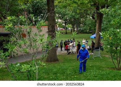 Marcus Garvey Park, Harlem, NY, USA - August 29, 2021: The Annual Charlie Parker Jazz Festival Presented By CityParks Summer Stage