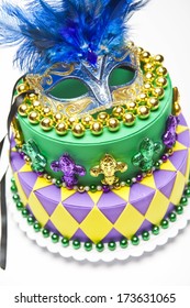 Mardi Gras Cake