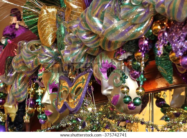 Mardi Gras Decorations Stock Photo Edit Now 375742741