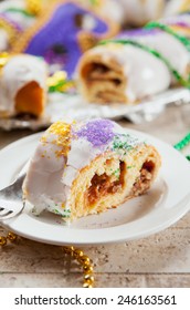 Mardi Gras: Delicious Slice Of Traditional King Cake