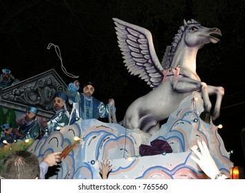 Mardi Gras Float Featuring Pegasus The Horse