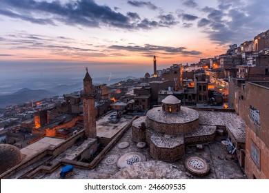 Mardin City Night View In Turkey