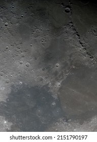 Mare Vaporum, Mare Serenitatis, Mare Tranquillitatis And Surrounding Lunar Surface Photographed In Color With 8'' Telescope. 