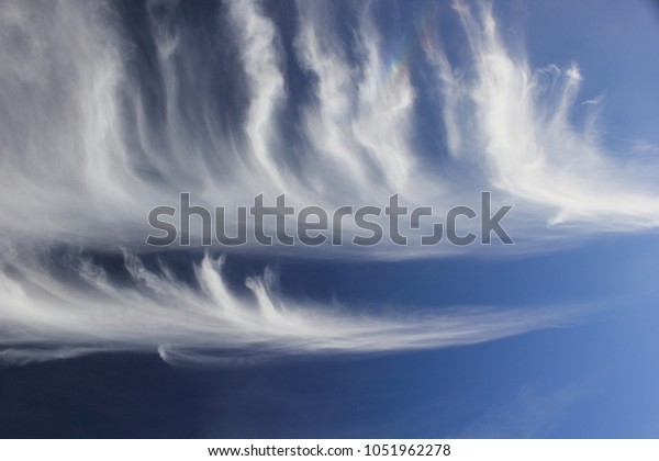 mares tails clouds cirrus uncinus horse stock photo edit now 1051962278