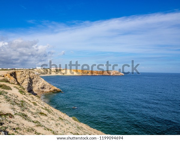 Mareta Beach Fortaleza Cape Sagres Algarve Stock Photo Edit Now