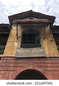 Margao, Goa, India - October 9, 2022: Rare Indo-Portuguese Heritage Building, Over 100 Years Old, Featuring Vintage Architecture, Located In Margao Town, Administrative Capital Of South Goa District.