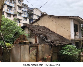 Margao, Goa, India - October 9, 2022: Rare Indo-Portuguese Heritage Building, Over 100 Years Old, Featuring Vintage Architecture, Located In Margao Town, Administrative Capital Of South Goa District.