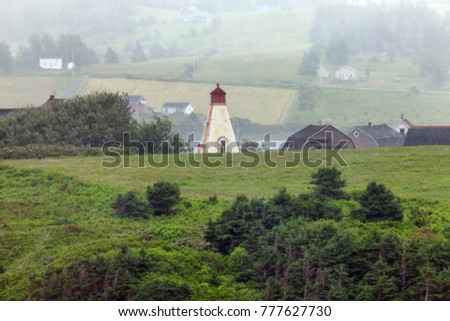 Margaree Harbour Range Front Lighthouse in Nova Scotia Nova Scotia, Canada.